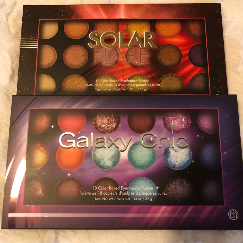Bh Cosmetics palettes Solar Flare and Galaxy Chic